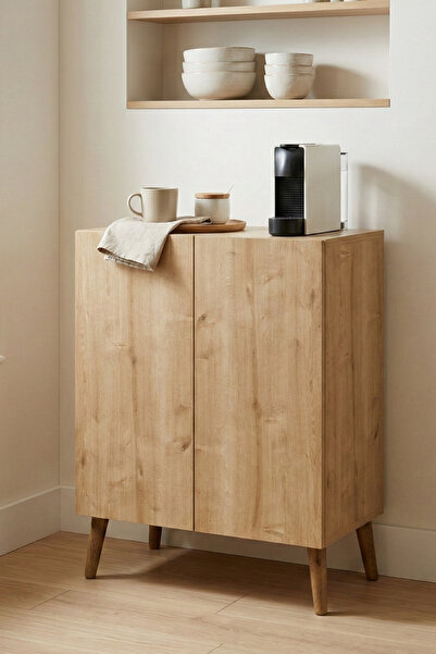 Skandi homeworks Saga Çok Amaçlı Mutfak Dolabı Kahve Köşesi