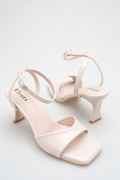 MALENTA Women's Modern Goblet Heels Sandals with Ankle Strap and Blunt Toe - ...