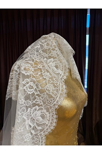 MODA Fransız Lez Duvak-Fransız Dantelli Duvak- 2,5 metre duvak