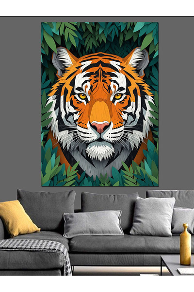 KanvasSepeti Ανάμεσα στα φύλλα Υψηλής ποιότητας ελαιογραφία Με υφή Καμβάς ζωγ...