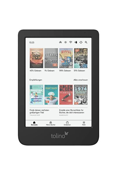 tolino eBook Reader Shine Color 6" Kaleido 3, 16GB, Wi-Fi, BT, USB-C, Black