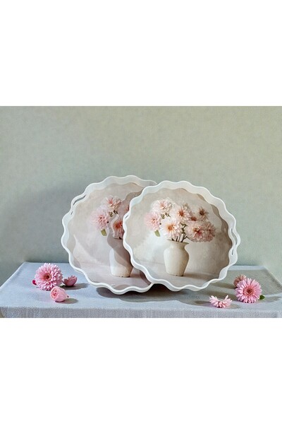 ASEL PLAST 2 قطعة صينية باباتيا صينية قهوة