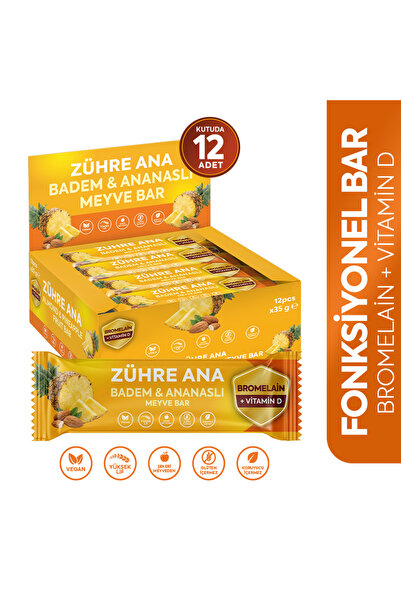 Zühre Ana Плодов бар с бадем и ананас 35 гр. х 12 броя