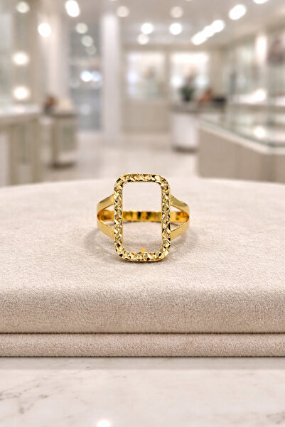 DİLEK KUYUMCULUK 24 ayar gram altın çerçeveli yüzük