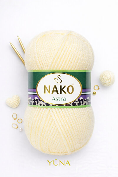NAKO Astra Medium Thick Knitting Yarn 256 Cream