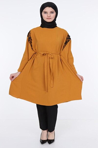 Cockatoo Women's Belted Lace Detailed Dress Tunic