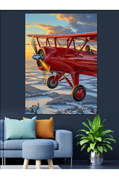 KanvasSepeti Pe zăpadă Pictură în ulei de înaltă calitate texturat Canvas Can...