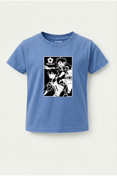 nirvoda Tricou pentru copii Bachira și Isagi Blue Lock B cu imprimeu Tricou p...