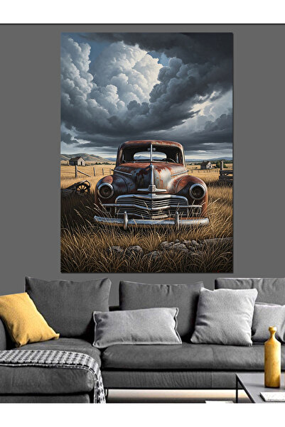 KanvasSepeti Abandonated Rusty Pictură în ulei de înaltă calitate texturat Ca...