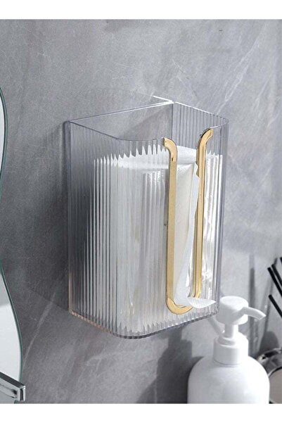 Bukela Luxury Wall-Mounted Tissue Box U-Shaped Transparent White Towel and Ma...