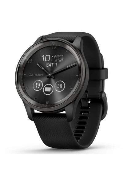 Garmin Hybrid Smartwatch vivomove Trend, Black, Silicone, Stress & Pulse Ox, ...