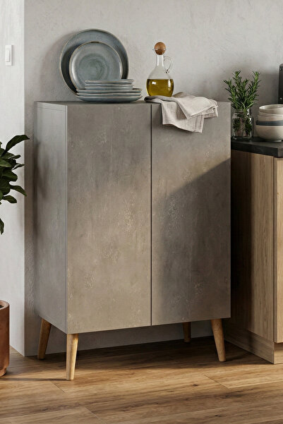 Skandi homeworks Saga Çok Amaçlı Mutfak Dolabı Kahve Köşesi