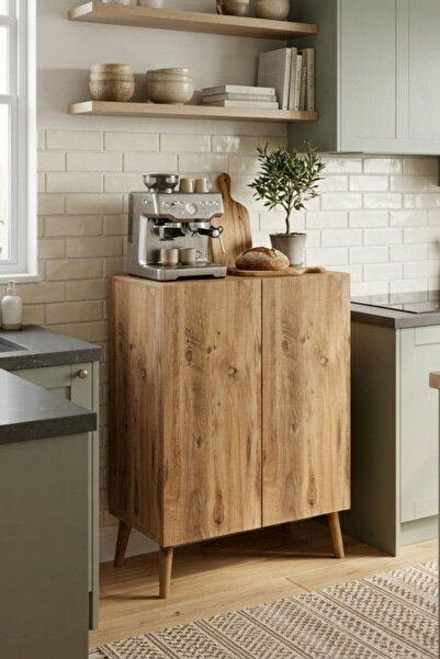 Skandi homeworks Saga Çok Amaçlı Mutfak Dolabı Kahve Köşesi