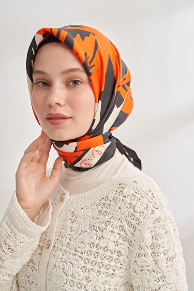 ARMANDA Premium Serisi - Verona Desen %100 Desenli Twill İpek Eşarp - Silk Sc...