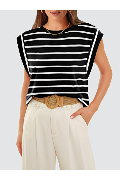 Sthxyfaith Women's Workout Shirts Casual Sleeveless Tops Trendy Basic Tee Sho...