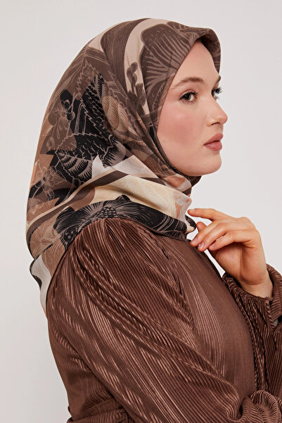 Levidor Royal Scarf Leaf Pattern Coffee