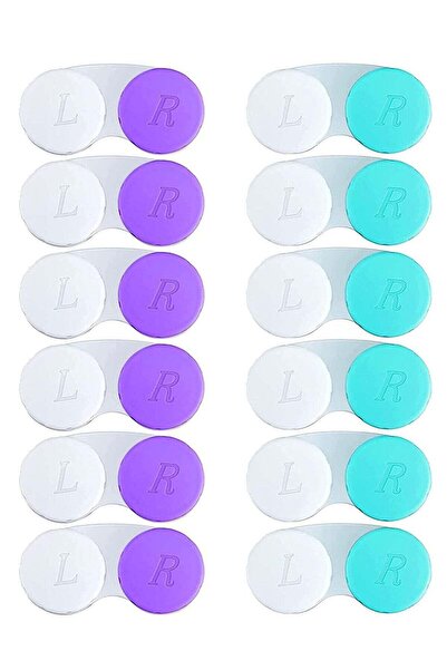 SYOSI Contact Lens Case12PCS, Box Left/Right Eyes Holder Container, Outdoor M...