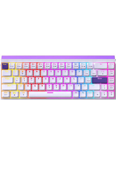 Sarftech K68Pro V2 Türkçe Q Beyaz RGB Mekanik Hot Swap App Uygulamalı Red Swi...