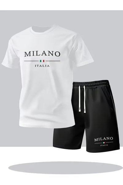 bellanova Tshirt and Shorts Set, Lace-Up Printed