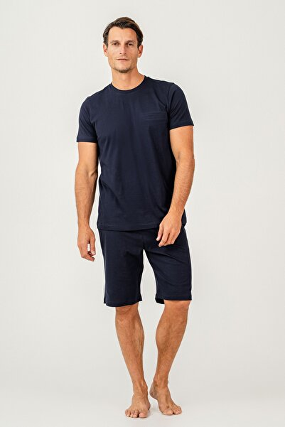 Arnetta 100% Cotton Cotton Piece Men's Bermuda Shorts Pajama Set Wide Size Op...