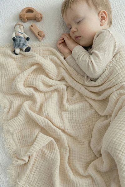 Soho Organics XL Muslin Blanket (130X130Cm - Ecru) - Suitable for Babies and ...
