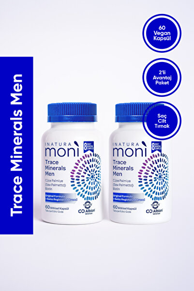 Moni Vitamins 2'li Moni Trace Minerals Men Biotin, Krom, Çinko, Selenyum, Saw...