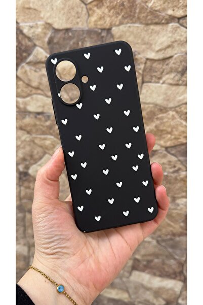 Vip Case Tecno Spark Go2 Compatible Mini White Heart Patterned Silicone Shock...