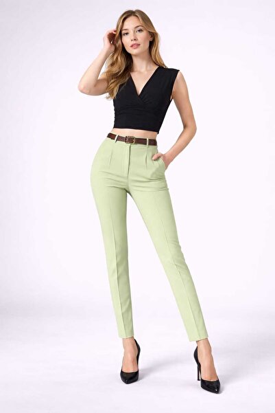 ANATOLIATEKSTILE Elegant Women's Pants, Office Business Casual Without Belt –...