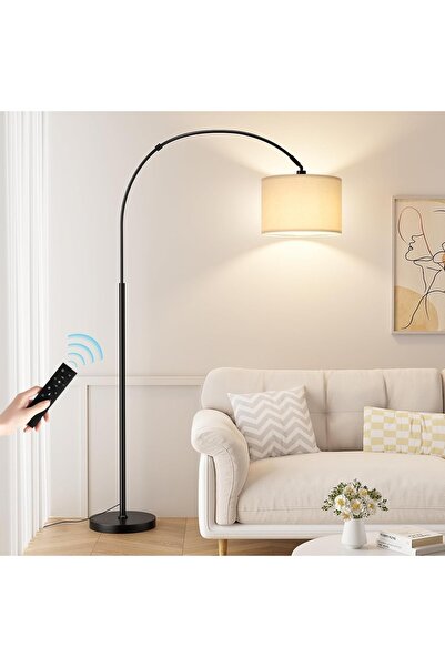 Topone1Topone1 مصباح أرضي لغرفة المعيشة، مصباح قائم عصري مزود بغطاء أسطواني م...