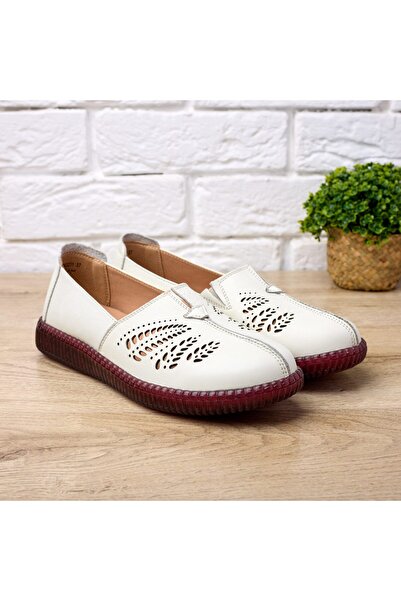 Tellus Women's Genuine Leather Casual Perforated Flat Shoes, W043211
