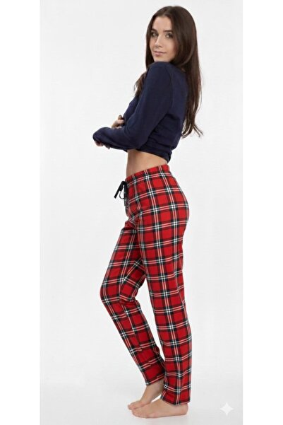 Arya Nisa Kids Kaşmi̇r E Plaid Pattern C Pocketed Lower Women's Pajamas