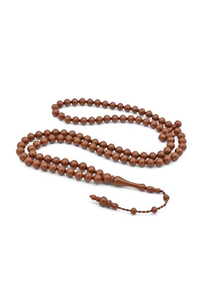 Murty99 سبحة من حجر العقيق الأحمر الفاتح المقطوع بشكل نظامي مقاس 99، لون بني ...