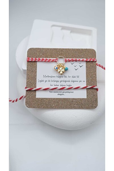 Jerie Yonca ve Nazar Boncuk Detay 2'li Marteniçka Bileklik