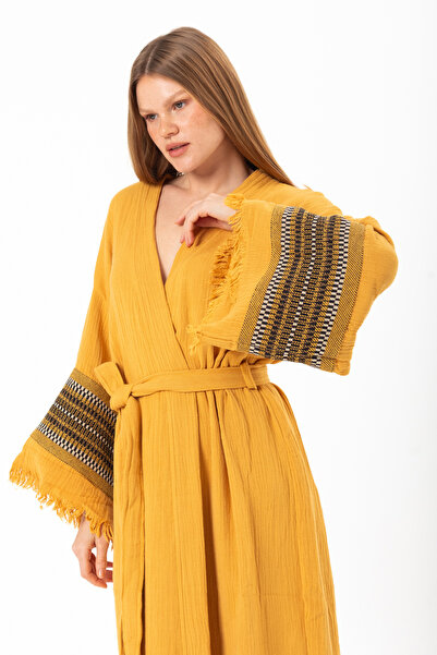 Befera Design Sahra Muslin Kimono, pachet de bumbac 100% halate de baie, caft...
