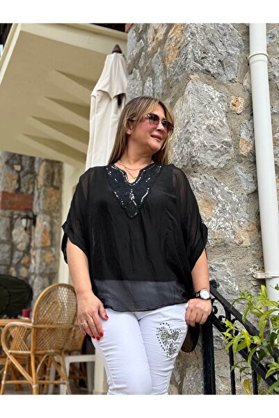 Punta Otantik NC92895 Yakası Με γκιπούρ δαντέλα Ιταλικό Ι Μετάξι luz Μαύρο