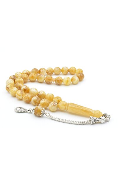 Murty99 Mărgele de rugăciune din chihlimbar de Beirut, placate cu argint, mar...