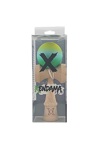 Atlas Kendama X, Profesionala, HQ, Big Cups V2 Super Sticky, Galben/Verde
