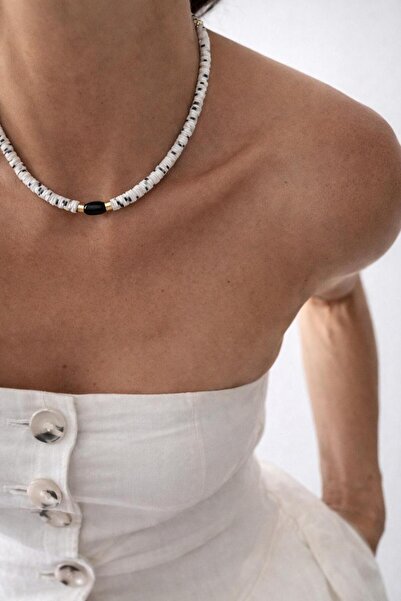 Hi Sisters Riviera Soleil Doğaltaş Detaylı Fimo Boncuk Kolye