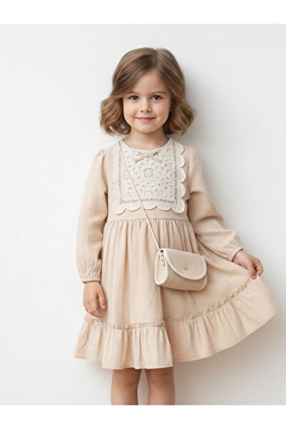 Cherrys Bebek Square Collar Dress, Pack of Bag