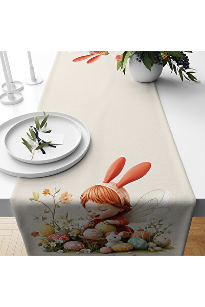 Filamente Runner Imprimat Digital - Model Iepure - Paște - Paște Fericit - 14...