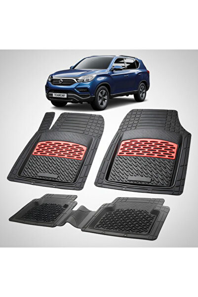 TEAMCAR Συμβατά πατάκια δαπέδου SsangYong G4 Rexton 2017-2021 | Κόκκινα
