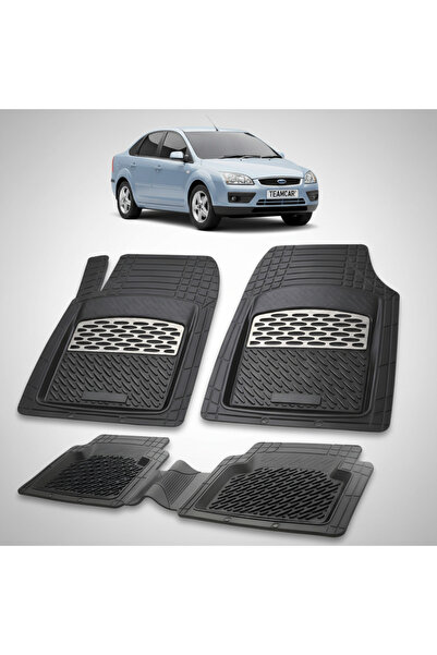 TEAMCAR Συμβατά πατάκια δαπέδου Ford Focus Mk2 Sedan 4 πόρτες 2004-2011 | Ασημί