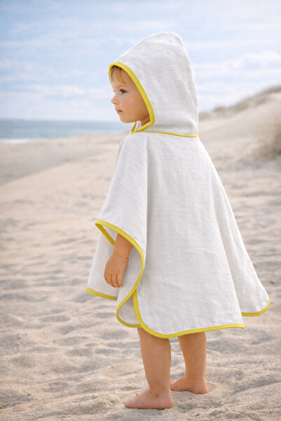 Tomuycuk 100% Cotton Muslin Pareo Poncho Towel - Baby & Kids Beach and Bath T...