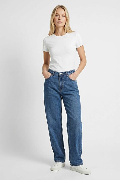 Rays Pantaloni largi albastru deschis cu buzunare laterale 3013
