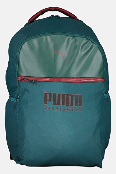 Puma Men Brand Logo Backpack, Teal Blue