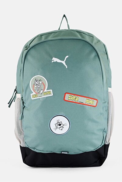 Puma Kids Boy Embraided Logo Backpack, Sage Green