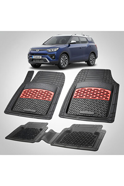 TEAMCAR Covorașe SsangYong Tivoli Grand compatibile 2021-2023 | Roșu