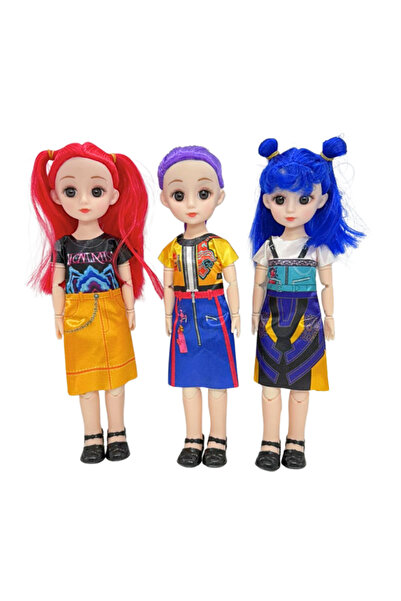 OEM Set 3 Papusi K-POP cu Articulatii Mobile, 28 cm – Rumi, Mira si Zoey, Pap...