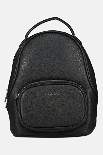 Kathy Ireland Women Hardware Logo Mini Backpack, Black