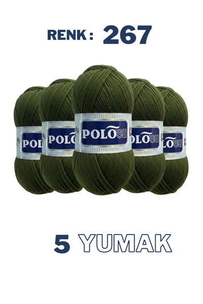 Polosu (5 Adet) Candy Baby %100 Premium Akrilik Bebek Örgü İpliği - 267 - Hak...